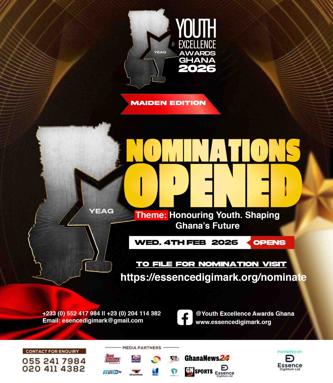 Nominations Open for Maiden Youth Excellence Awards Ghana 2026